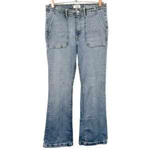KENSIE Vintage Luxe Savannah High Rise Flare Jeans Patch Pocket Size 6/28
